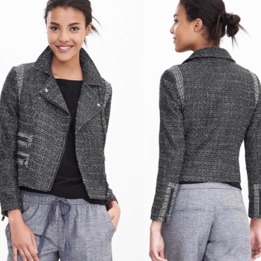 Banana Republic Cropped Moro Jacket - Petite 0